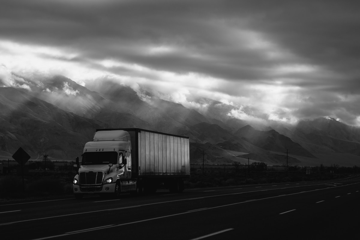 Truck at a shipping dock